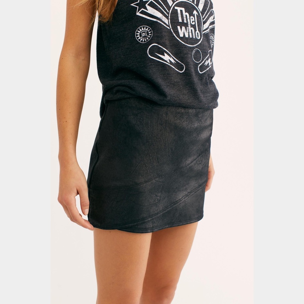 Free People Summer Love Vegan Suede Skirt NWOT